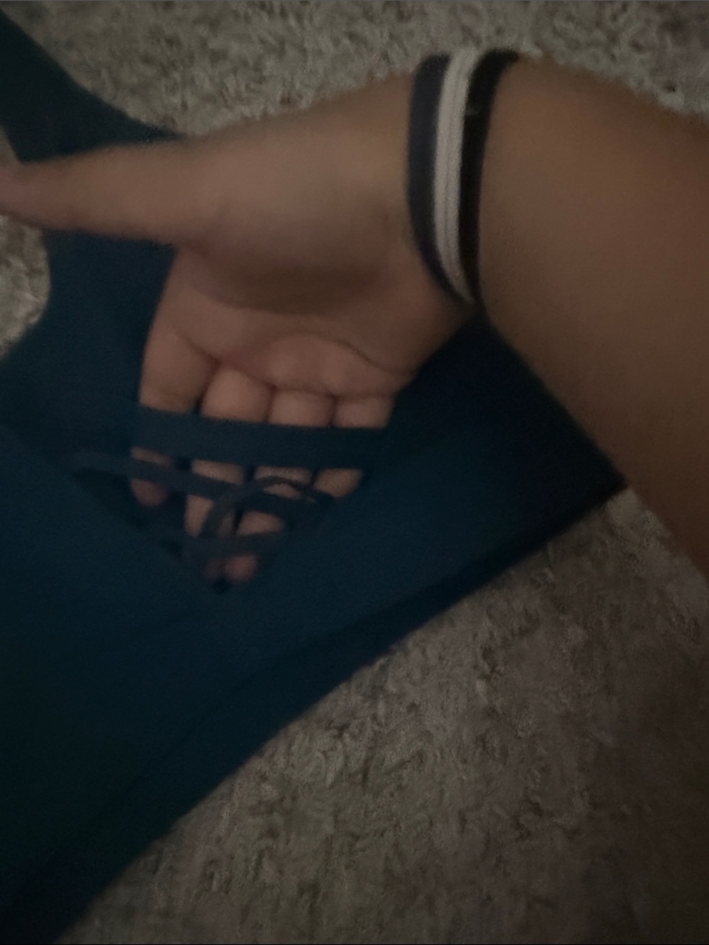 Women’s Racerback Sports Bra in Dark Blue - Picture 4 of 6